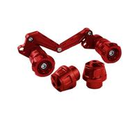 Tubo de escape con barra anticaída y bola anticoli For XMAX 300 400 250 PCX160 NMAX 125 155 150 Za Motorcycle Muffler Sliders Rear Protective Crash Slider Guard(A set RED)
