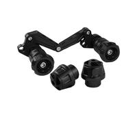 Tubo de escape con barra anticaída y bola anticoli For XMAX 300 400 250 PCX160 NMAX 125 155 150 Za Motorcycle Muffler Sliders Rear Protective Crash Slider Guard(A set BLACK)
