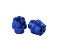Tubo de escape con barra anticaída y bola anticoli For XMAX 300 400 250 PCX160 NMAX 125 155 150 Za Motorcycle Muffler Sliders Rear Protective Crash Slider Guard(Front Fork Cup BLUE)