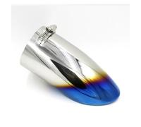 Tubo de Escape Cubierta Embellecedora Punta Silenciador Trasero Escape Para Nissan Para Rogue Para X-Trail 2014 2015 2016 2017 2018 2019 Cola de Tubo de Escape(Azul)