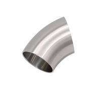 Tubo De Escape De Acero Inoxidable 304 Con Codo De 45 Grados, 1,5" De Espesor, 63 Mm Y 76 Mm De Diámetro Exterior, Para Soldar.(45mm)