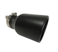 Tubo de Escape de Acero Inoxidable Negro de Gran Calibre 115, Garganta Universal, Acabado Mate, Puntas de Escape, Tubo de Escape (60 mm de Entrada - 101 mm de Salida)