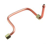 Tubo de escape de aluminio chapado en cobre para pequeñas unidades domésticas con rosca de 9 mm, 9,5 mm, acabado de bronce, longitud de 240 mm, estilo A B C opción (A)