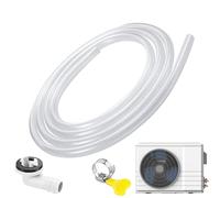 Tubo De Escape De CA: Adecuado Para Tubos De Escape De Aire Acondicionado De 12 Mm, Kit De De Aire Acondicionado De Ventana | Accesorios De Drenaje Con Abrazadera Y Conector Para Tubería Fl