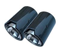 Tubo De Escape De Coche 2 Piezas Para Serie 2 para M235I para M240I (F22/F23) 2014 - Silenciador De Escape De Fibra De Carbono Brillante tubos de escape(Plata)