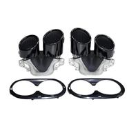 Tubo De Escape De Coche Modificación Del Tubo Escape Con Silenciador Punta Tubo De Escape Cuádruple Para Mercedes Para A35 CLA35 GLA35 GLB35 A45 CLA45 GLA45 AMG tubos de escape(B)