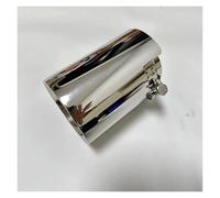 Tubo De Escape De Coche Para F87 Para M2 Para M3 Para M4 Para M5 Para M6 Repuestos Automóviles Tubo Escape Supresor Garganta Cola Pico Caudal Acero Inoxidable tubos de escape(Silver 70mm-89mm)