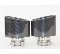 Tubo de escape de coche Punta de Para escape 2 uds, puntas Para inclinadas ovaladas estilo coche, punta silenciador tubo Para, ancho cromado 150mm acero inoxidable para boquilla(70mm Inlet)