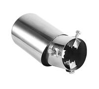 Tubo de escape de coche, silenciador de escape de coche de acero inoxidable cromado universal, tubo de escape de punta de tubo de cola para diámetro de tubo de 1,5 a 2 pulgadas