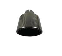 Tubo de Escape de Coche Silenciador de escape universal para coche, punta de escape de 105 x 130 mm, color negro brillante Puntas de Escape(IN 70MM OUTSIZE A)