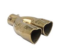 Tubo De Escape De Coche Tubo De Escape De Acero Inoxidable Engrosado Con Forma De Corazón Chapado En Oro Y Silenciador Dorado tubos de escape(Gold straight tube)