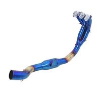 Tubo de Escape de Motocicleta de Acero Inoxidable con Enlace, Piezas deslizantes Delanteras para Yamaha MT-09 MT09 FZ 09 2021-2023, silenciador Trasero (Tipo B)