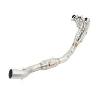 Tubo de Escape de Motocicleta de Acero Inoxidable con Enlace, Piezas deslizantes Delanteras para Yamaha MT-09 MT09 FZ 09 2021-2023, silenciador Trasero (Tipo A)