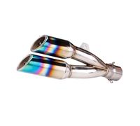 Tubo de escape de motocicleta Para Escape de motocicleta para tubo Universal 51mm para modificado doble agujeros CBR Z400 Big Devil502C Ninja250(F)