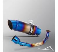 Tubo De Escape De Motocicleta para GY6 125, 150, 125 CC Y 150 CC, Silenciador De Escape De 51 Mm, Tubo De Enlace Delantero con Conexión De Soporte. Escape de Motocicleta(Color 8)