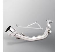 Tubo De Escape De Motocicleta para GY6 125, 150, 125 CC Y 150 CC, Silenciador De Escape De 51 Mm, Tubo De Enlace Delantero con Conexión De Soporte. Escape de Motocicleta(Color 1)