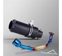 Tubo De Escape De Motocicleta para Scooter para GY6 125 150 125CC 150CC, Tubo De Enlace Delantero De Escape De 51 Mm con Conexión De Soporte Escape de Motocicleta(Color 6)