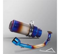 Tubo De Escape De Motocicleta para Scooter para GY6 125 150 125CC 150CC, Tubo De Enlace Delantero De Escape De 51 Mm con Conexión De Soporte Escape de Motocicleta(Color 8)