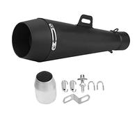 Tubo de escape de motocicleta Qiilu Cola de Escape negro 3pcs para las motocicletas, vehículos todo terreno y scooters con tubos de escape de 35-51 mm de diámetro universal