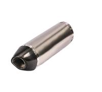Tubo de escape de motocross Para Escape R77 antideslizante Universal de fibra carbono 51MM para silenciador para Moto para tubo para R1R3R25 GSXR750(B Carbon end cap)