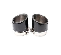 Tubo de escape del automóvil Silenciadores estilo parrilla con punta de para escape brillante fibra carbono, 2 uds., para BMW G20 1 3 Series 2019+ G01 G02 X3 X4 X1 F48 X2