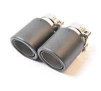 Tubo de Escape del Coche 1 Pieza De Tubo Escape Coche Con Aspecto Fibra Carbono Mate Rizado Punta Silenciador Brida Recta Acero Inoxidable(70-101mm)