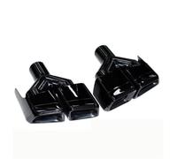 Tubo de Escape del Coche 2 Piezas Punta De Escape Cuádruple Para Mercedes Para Benz Para W212 E63 W204 Silenciador Boquilla(Y black)