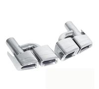 Tubo de Escape del Coche 2 Piezas Punta De Escape Cuádruple Para Mercedes Para Benz Para W212 E63 W204 Silenciador Boquilla(H silver)