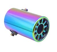 tubo de escape del coche Acero inoxidable universal para silenciador de para escape para Turbo Sound para tubo para motocicleta modificado para coche Silenciador(Colorful 2)