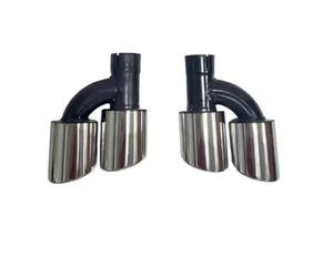 Tubo de escape del coche Para Audi A5 s-line S5 B9 para Sport 2021-2025 difusor de coche 4 puertas alerón silenciador tubo para escape (no para 2(Silver Exhaust)