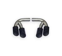 Tubo de Escape del Coche Para Cayenne 2018 2019 2020 2021 2022 Accesorios De Coche De Garganta Trasera 1 Par De Silenciador De Tubo De Escape Punta De Silenciador(Dark Grey)