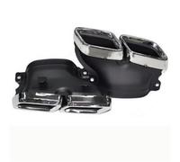 Tubo de Escape del Coche Para Puntas De Escape Para AMG Silenciador Para Mercedes Para C63 W205 C200 C300 C260 C180 Años 15 A 18(Plata)