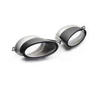 Tubo de Escape del Coche Para R8 V10 2007-2012 Tubo Escape Coche Silenciador Punta Boquilla Fibra Carbono Punta Escape Ovalada(Style A)