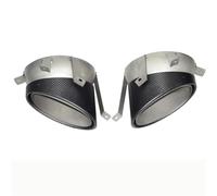 Tubo de Escape del Coche Silenciador De Escape Redondo Fibra Carbono Para R8 2010-2015(Silver B)