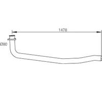 Tubo de escape delante 47266 DINEX