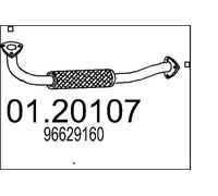 Tubo de escape delante para silenciador intermedio 01.20107 MTS para CHEVROLET