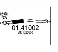 MTS Tubo de escape para HYUNDAI: Pony, Accent, Excel (Ref: 01.41002)