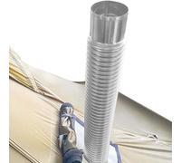 Tubo de escape flexible de acero inoxidable para chimenea, tubo de ventilación de estufa para camping, madera, calentador de agua en interiores, tienda de campaña aislada, Lan