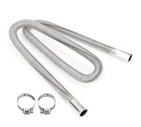 Tubo de escape flexible Tubo Tubo De Escape Del Calentador Diésel Extensión De Acero Inoxidable Manguera Ventilación Aceite Tubo De Manguera Universal Calentador Estacionamiento Tubo de Escape(250cm)