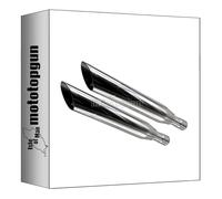 tubo de escape gpr homologado doble silencioso acero slash, db-killer incluido, hd.24.1.sl compatible con harley davidson sportster 883 2010 2011 2012 2013 2014 2015 mototopgun
