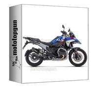 tubo de escape homologado arrow indy-race de aluminio negro con fondo de carby compatible con bmw r1300 r-1300 gs 2024 mototopgun 72651akn