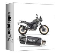 tubo de escape homologado arrow indy-race evo de aluminio negro con fondo de carby compatible con kove 800 x pro 2024 mototopgun 72656akn
