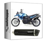 tubo de escape homologado arrow maxi race-tech de aluminio negro con fondo de carby compatible con bmw f650 f-650 gs 2008 2009 2010 2011 2012 mototopgun 72612akn