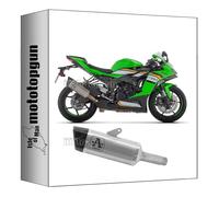 tubo de escape homologado arrow pista de titanio con fondo de carby compatible con kawasaki zx-6r zx-6 r 636 2024 2025 mototopgun 71509pt