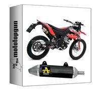 tubo de escape homologado arrow thunder de aluminio negro con fondo de acero compatible con um dsr ex 125 2018 2019 2020 mototopgun 52509aon*