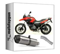 tubo de escape homologado open arrow race-tech de aluminio con fondo de carby compatible con bmw g650 g-650 gs 2011 2012 2013 2014 2015 2016 mototopgun 72615ak + 71453mi