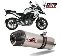Tubo De Escape kat MIVV Oval Titanio Tapa De Carbono BENELLI TRK 502 2017 > 2023