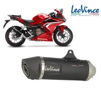 SILENCIADOR DE ESCAPE LEOVINCE NEGRO PARA HONDA CB500 X 19-21 INOX-COD.14058