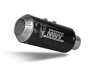 Tubo de escape MIVV Full System 1x1 MK3 Carbon estándar compatible con Yamaha MT-125 2020 > 2021 Euro5