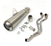Tubo De Escape Modificado Para Motocicleta, Sistemas Completos De Escape Para Y&amaha YZF MT07 FZ07 Tubo De Escape Para Motocicleta tubo de escape de fibra de carbono(A-silvery)